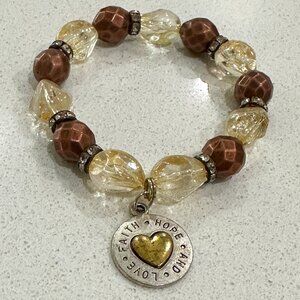 🌴FAITH HOPE AND LOVE Stretch Bracelet🌴